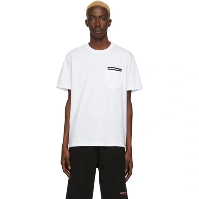 Shop Givenchy White Fused Tape T-shirt In 100 White