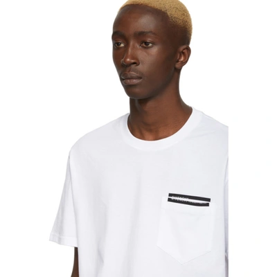 Shop Givenchy White Fused Tape T-shirt In 100 White