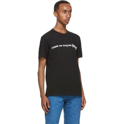 COMME DES GARCONS SHIRT 黑色徽标 T 恤