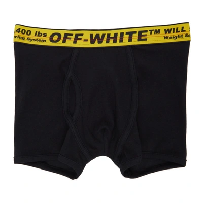 Shop Off-white 3-pack Black Industrial Boxer Briefs In Black Yell