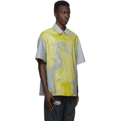 Shop Heron Preston Silver Reflex Shirt In Ice Grey Ye