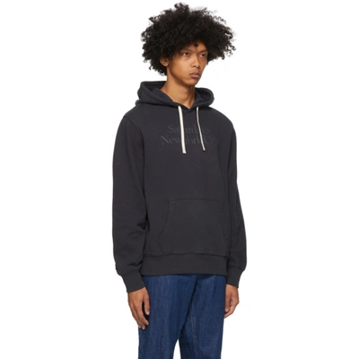 Shop Saturdays Surf Nyc Saturdays Nyc Navy Ditch Miller Standard Hoodie In Midnight