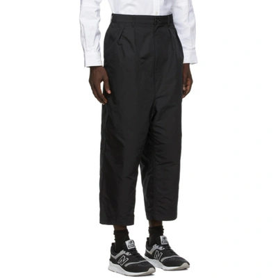 Shop Comme Des Garçons Homme Deux Black Oxford Wide-leg Trousers In 1 Black