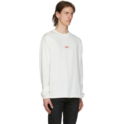 Shop 424 White Logo Long Sleeve T-shirt