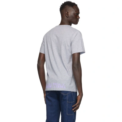 Shop Maison Margiela Grey Cotton V-neck T-shirt In 972 Grylil