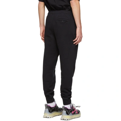 Shop Off-white Black Logo Lounge Pants In Black White