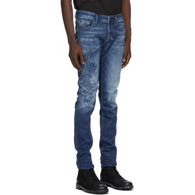 Shop Diesel Blue Sleenker-x Jeans In 01 Blu