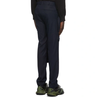 Shop Who Decides War By Mrdr Brvdo Navy Retroversion Trousers In Indigo