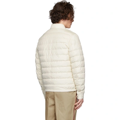 Shop Moncler Off-white Down Yeres Jacket In 211 Tan