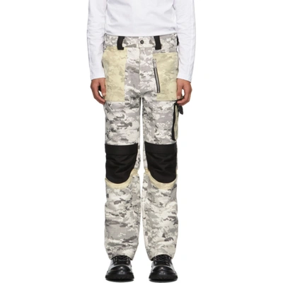 Shop Adyar Ssense Exclusive Black & White Utility Cargo Pants In Black White