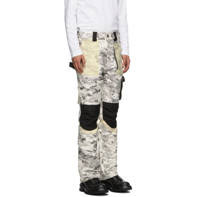 Shop Adyar Ssense Exclusive Black & White Utility Cargo Pants In Black White