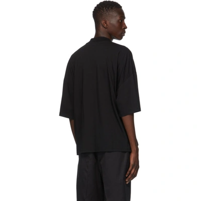 Shop Jil Sander Black Mock Neck T-shirt In 001 Black