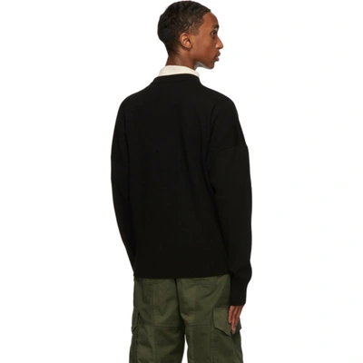 Shop Jw Anderson Black Wool Anchor Jumper In Black 999