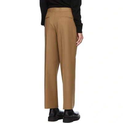 Shop Andersson Bell Tan Double Knee Wide Trousers In Beige