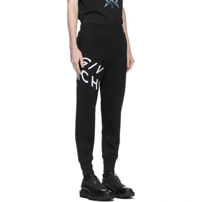 Shop Givenchy Black Refracted Jogger Lounge Pants In 004-black/w