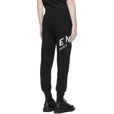 Black Embroidered Refracted Logo Sweatpants