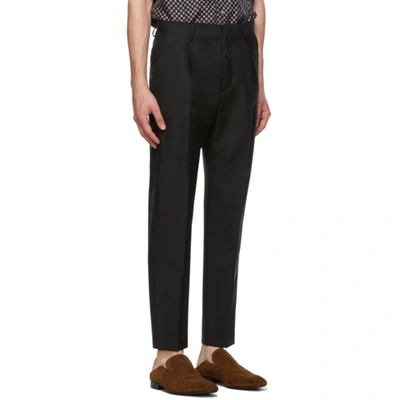 Shop Tiger Of Sweden Black Thomas Trousers In 050 Black