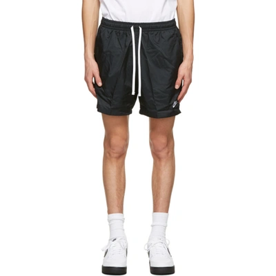 Shop Nike Black Nsw Woven Shorts In 010 Black/w