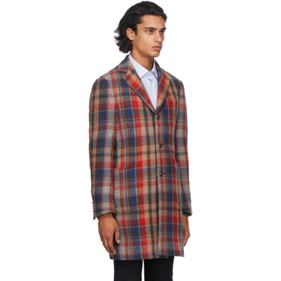 Shop Etro Multicolor Wool Coat In 8000 Multi