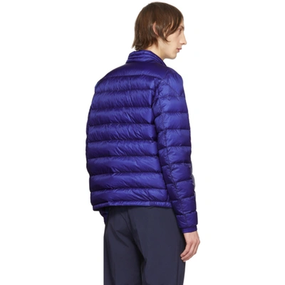 Shop Moncler Blue Down Agay Jacket In 758 Blue