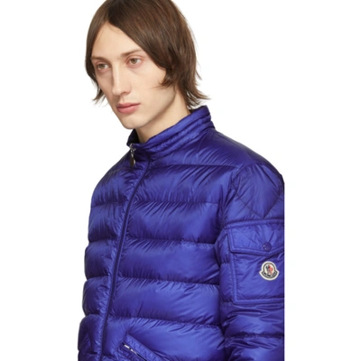 Shop Moncler Blue Down Agay Jacket In 758 Blue