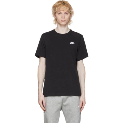 Shop Nike Black Club T-shirt In 013 Black/w