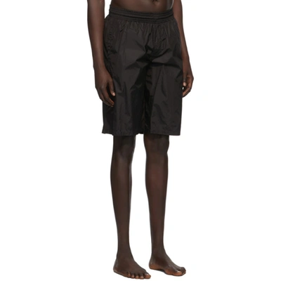 Shop Gucci Black Logo Swim Shorts In 1070 Blkwht