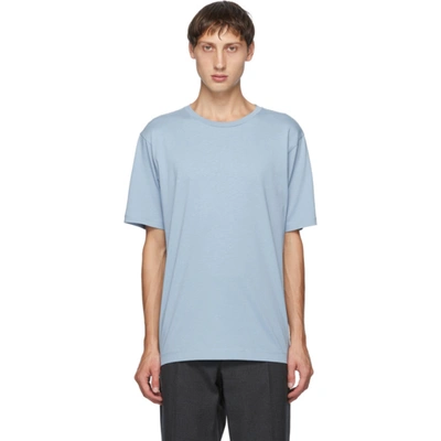 Shop Dries Van Noten Blue Round Collar T-shirt In Light Blue
