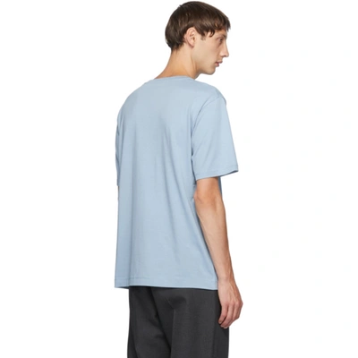 Shop Dries Van Noten Blue Round Collar T-shirt In Light Blue