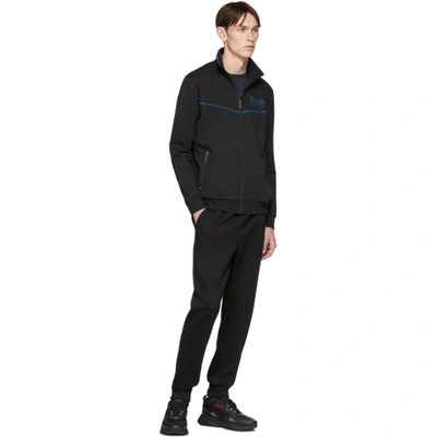 Shop Hugo Boss Boss Black Tracksuit Zip-up Sweater In 001 Black