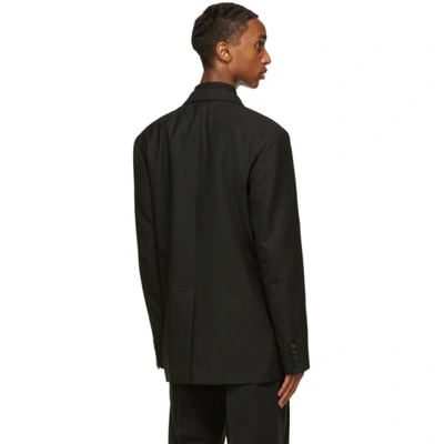 Valentino Double-breasted Blazer In Black