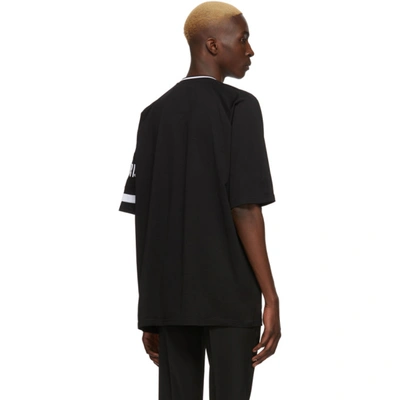 Shop Givenchy Black Oversized Logo Band T-shirt In 004 Black