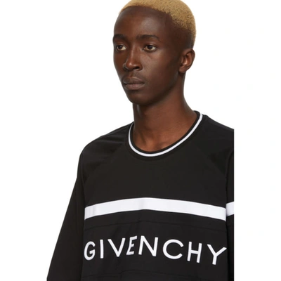 Shop Givenchy Black Oversized Logo Band T-shirt In 004 Black