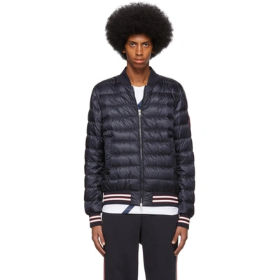 Shop Moncler Navy Down Robert Puffer Jacket In 776 Navy