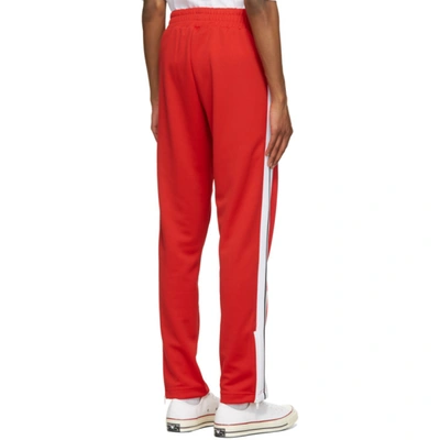 Shop Palm Angels Red Classic Slim Track Pants In Red White