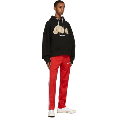 Shop Palm Angels Red Classic Slim Track Pants In Red White
