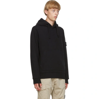 Shop Stone Island Black Cotton Hoodie In V0029 Black