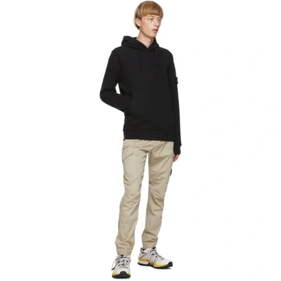 Shop Stone Island Black Cotton Hoodie In V0029 Black