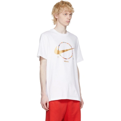 Shop Nike White Sportswear Medal Swoosh T-shirt In 100 White
