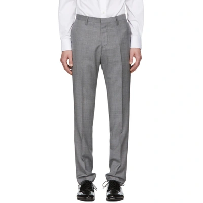 Shop Tiger Of Sweden Grey Wool Todd Trousers In M04ltgrymel