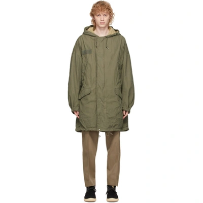 Shop Visvim Green Patterson Overcoat In Olive