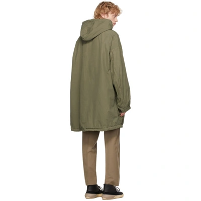 Shop Visvim Green Patterson Overcoat In Olive