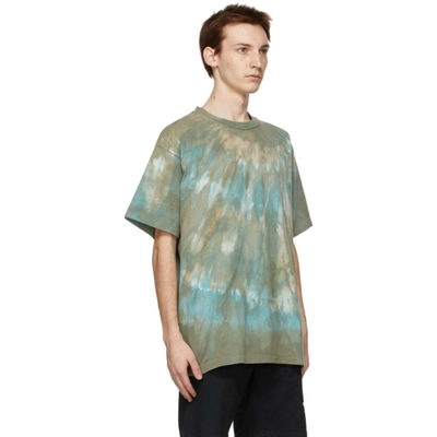 Shop John Elliott Green Tie-dye University T-shirt In Sorrel