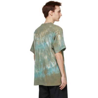 Shop John Elliott Green Tie-dye University T-shirt In Sorrel