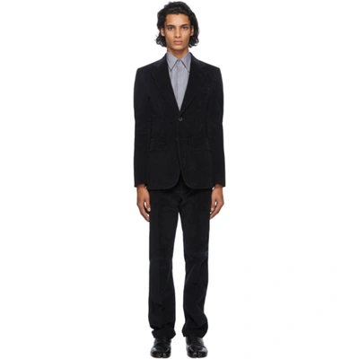 Shop Maison Margiela Navy Corduroy Suit In 511 Drkblue