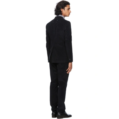 Shop Maison Margiela Navy Corduroy Suit In 511 Drkblue