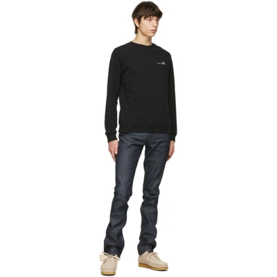 Shop Apc Black Item Sweatshirt In Lzz Black
