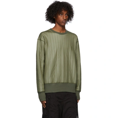 Shop Ambush Green Padded Sweatshirt In Olive