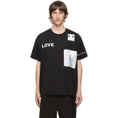 Shop Burberry Black 'love' Panda Print T-shirt In Black A1189