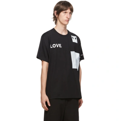 Shop Burberry Black 'love' Panda Print T-shirt In Black A1189